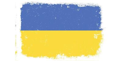 Flat design grunge Ukraine flag background vector