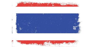 Flat design grunge Thailand flag background vector