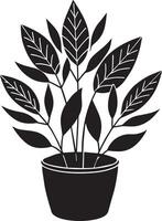 Plant in pot icon. Simple illustration of plant in pot icon for web vector