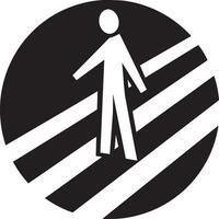 conceptual ilustración demostración un persona cruce un paso de peatones con un túnel en el antecedentes vector