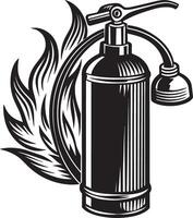 fuego extintor. ilustración aislado en blanco antecedentes. vector