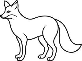 image of a fox outline. Isolated on a white background. vector