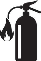 Fire extinguisher icon. Simple illustration of fire extinguisher icon for web vector