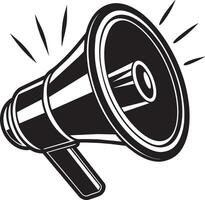 Illustration of megaphone, marketing concept isolated on white background vector