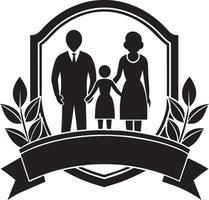 familia logo icono , ilustración en blanco antecedentes. vector