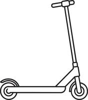 Kick scooter icon. Outline illustration of kick scooter icon for web vector