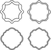 Set of vintage frames on a white background. illustration for your design vector