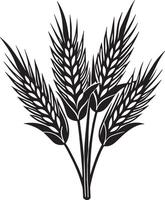 Ears of wheat. Silhouette of wheat. illustration vector