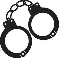 Handcuffs icon. Simple illustration of handcuffs icon for web vector