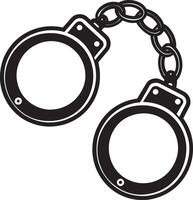 Handcuffs icon. Simple illustration of handcuffs icon for web vector