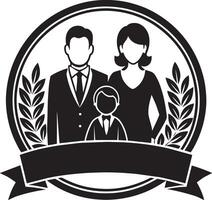 familia logo icono , ilustración en blanco antecedentes. vector