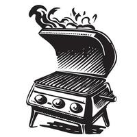 Grill sketch hand drawn in doodle style Cartoon illustration vector