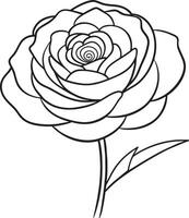 Beautiful flower in black and white colors. illustration for your design vector