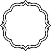oval frontera marco deco etiqueta. sencillo línea letrero vector