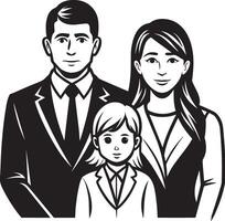 familia.ilustracion en blanco antecedentes. vector