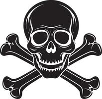 Skull and Crossbones. illustration. Isolated on white background. vector