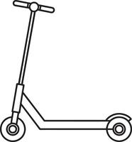 Kick scooter icon. Outline illustration of kick scooter icon for web vector