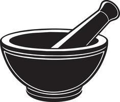 Mortar and pestle icon. Simple illustration of mortar and pestle icon for web vector