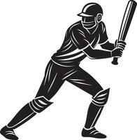 Baseball player with bat. Baseball player in action. illustration. vector