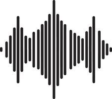 Sound wave icon. Simple illustration of sound wave icon for web vector