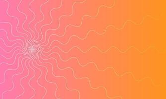 White swirls on pink and orange background vector
