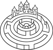 Maze game for kids. Labyrinth conundrum. Find the right path. illustration vector