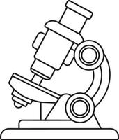 Microscope icon. Outline illustration of microscope icon for web vector