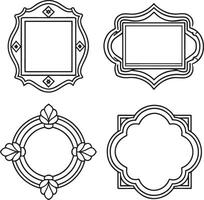 Set of vintage frames on a white background. illustration for your design vector