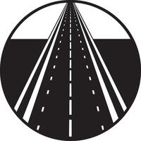 Straight road icon isolated on background. vector