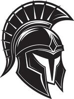 casco de el espartano, Clásico logo línea Arte concepto negro y blanco color vector