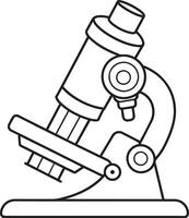 Microscope icon. Outline illustration of microscope icon for web vector