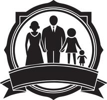 familia logo icono , ilustración en blanco antecedentes. vector