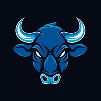 The silhouette of a buffalo head is suitable for an logo vector