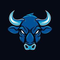 The silhouette of a buffalo head is suitable for an logo vector