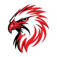 colegio águila mascota cabeza logo ilustración vector
