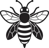 abeja icono aislado en blanco antecedentes. ilustración. vector