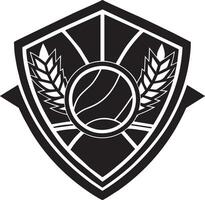 Sports Logo. Black and White Illustration. vector