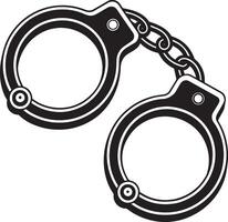 Handcuffs icon. Simple illustration of handcuffs icon for web vector