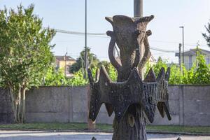 Concrete fountain detail photo