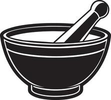 Mortar and pestle icon. Simple illustration of mortar and pestle icon for web vector