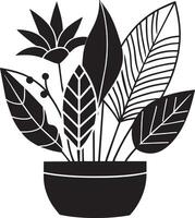 Plant in pot icon. Simple illustration of plant in pot icon for web vector