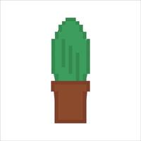 íconos en píxel Arte estilo, retro estilo iconos, cuadrícula. icono-cactus, planta, flor vector