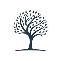 serenidad símbolo icono concepto de amigable con la naturaleza sauce árbol vector