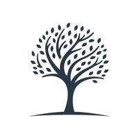 Serenity Symbol icon Concept of Nature-Friendly Willow Tree vector