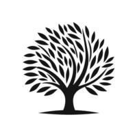 Tranquil Tribute Willow Tree Symbol Sign Concept for Nature Conservation vector