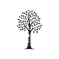 verde mundo comunidad abedul árbol logo para ambiental iniciativas vector