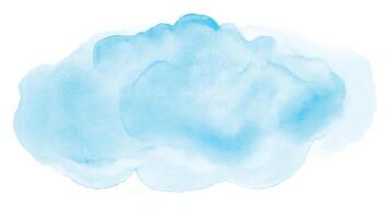 Blue sky watercolor stains isolated on white background. vector