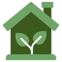 Eco Home Icon for web, app, infographic, etc vector