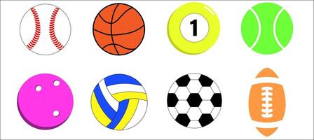 Set of Various Sports Ball vector