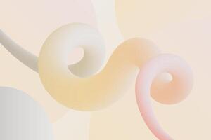 Gentle curves and swirls in pastel gradients form an abstract shape on this digital backdrop, blending art and motion into a peaceful composition vector